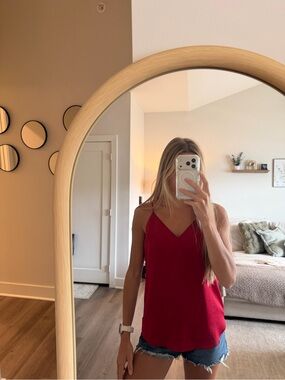 Express Bright Red V-Neck Cami
